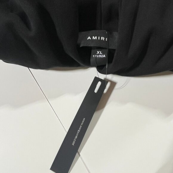 NEW with Tags AMIRI Staggered Logo Hoodie in Black Size XL - Picture 2 of 3